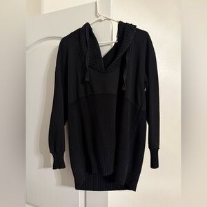 Time and Tru Black Women's Sweater with Hood